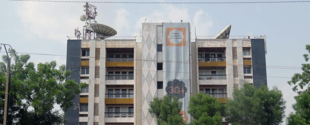 orange car centrafrique telecommunications building