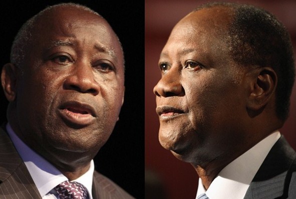 alassane ouattara et laurent gbagbo